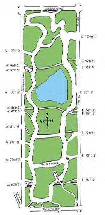 central park map nyc. nyc central park map